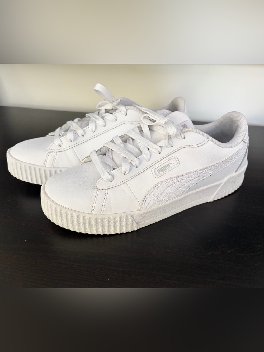 Puma Women’s White Low-Top Lace-Up Sneakers